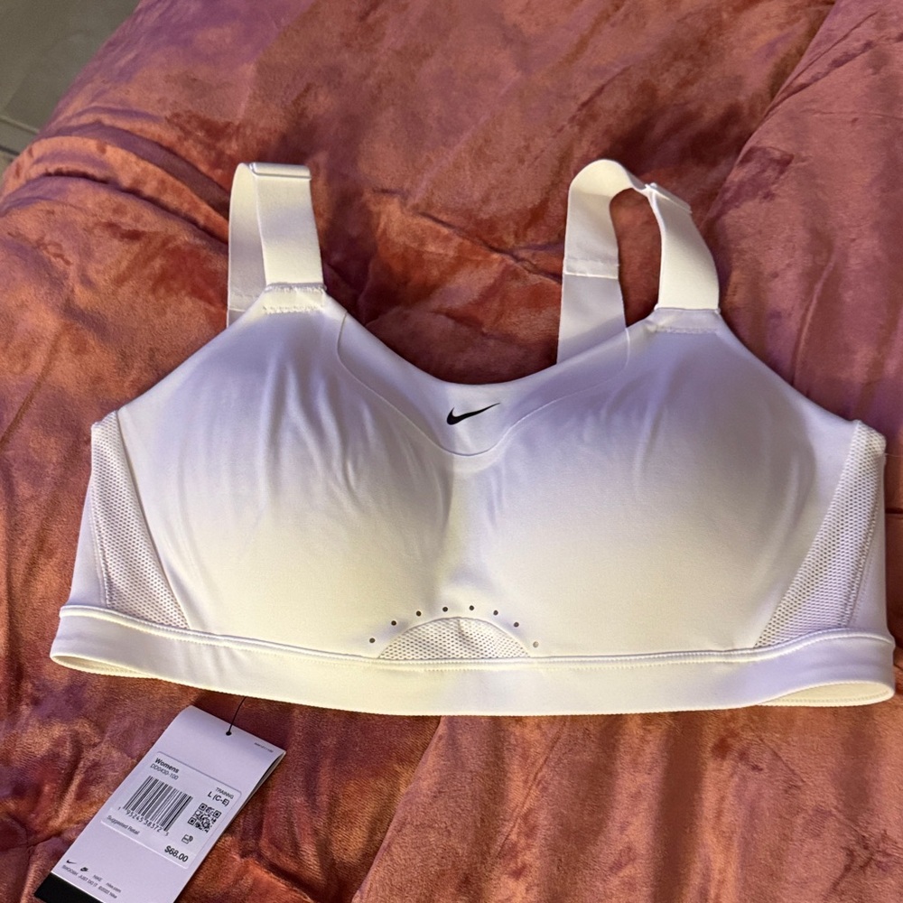 Nike Women's White Mesh Sports Bra
